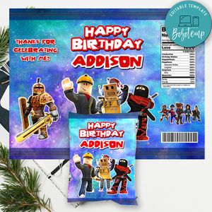 Roblox Chip Bag Digital File Printable Instant Download