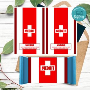 Medkit Candy Bar Wrapper Digital File Printable Instant Download
