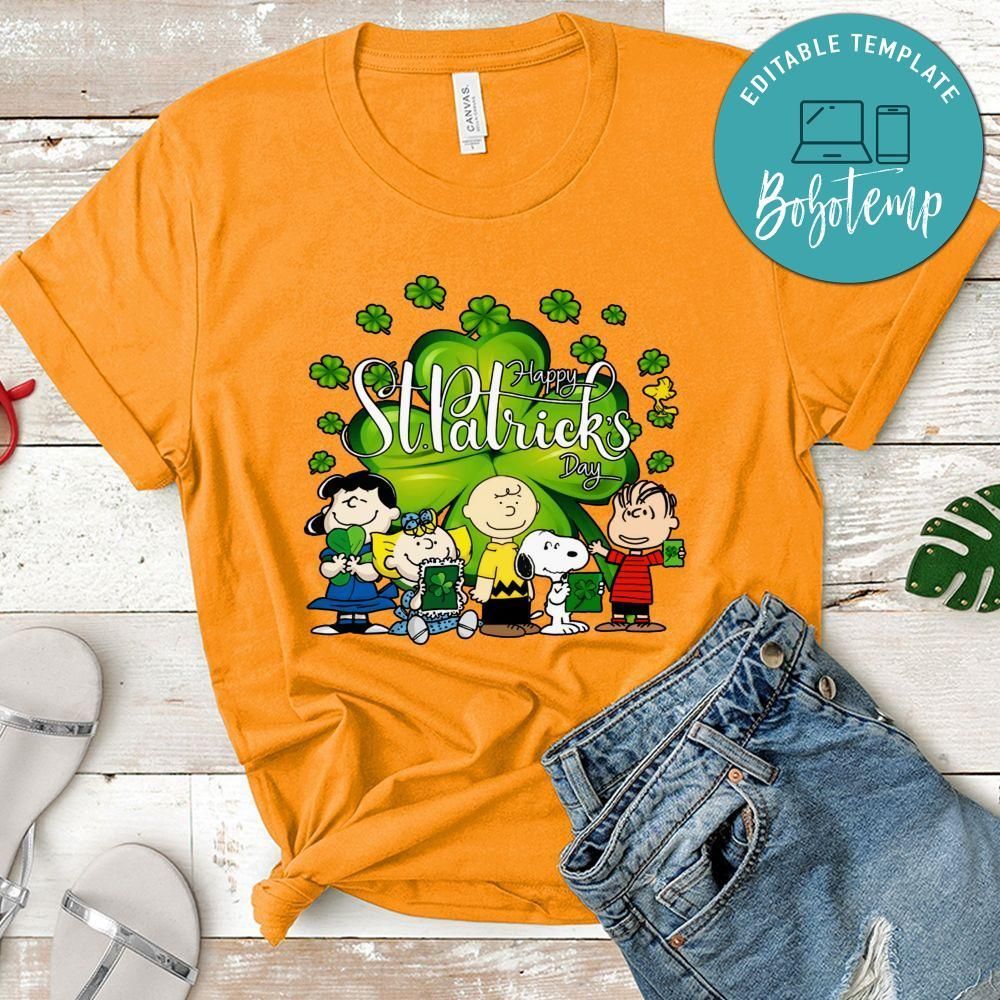 Snoopy Happy St Patrick's Day PNG file template