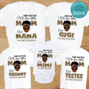 African American God Gifted Me Two Tiles Mom And NINI PNG file template