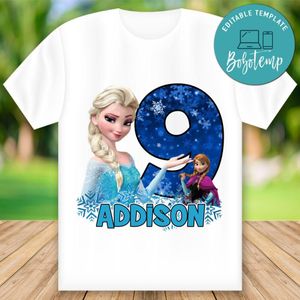 Customizable Frozen 2 Elsa Birthday Iron On Transfer Tshirt Instant Download