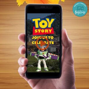 Toy story Customizable Mp4 Video Invitation File Template Instant Download