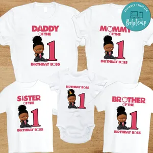black boss baby birthday shirts