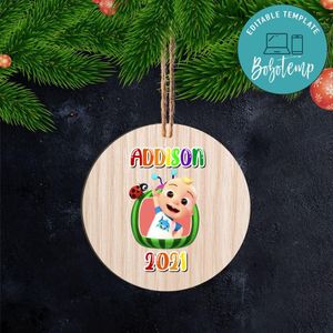 Cocomelon JJ Christmas Wood Ornament Gift