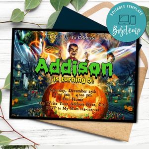 Goosebumps Invitation Customizable template Instant Download