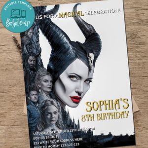 Mistress of Evil Party Invitation Printable