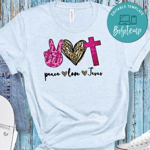 Peace love Jesus Cute Gift PNG file template