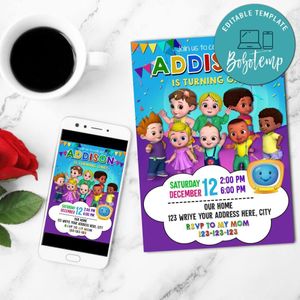ChuChu TV Invitation Customizable Template Instant Download