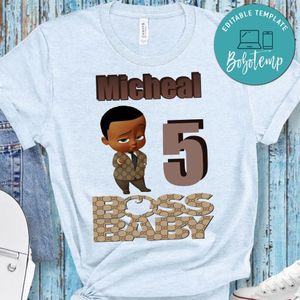 Black Baby Boss Birthday Tee Shirt for Boy
