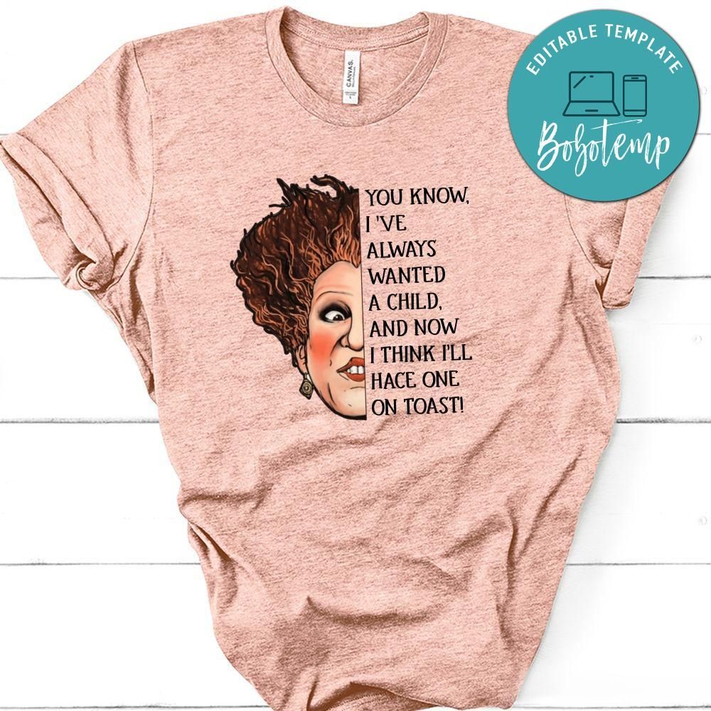 Wanted a Child Sanderson Sisters Witch Halloween T-Shirt