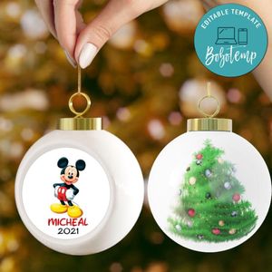Mickey Mouse Christmas Ball Ornament Gift