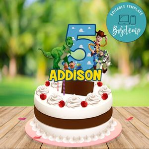 Rex Toy Story Birthday Cake Topper Template Printable Instant Download