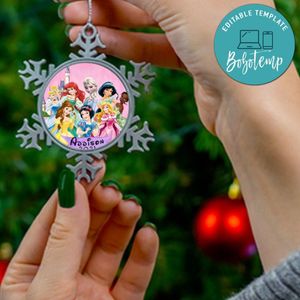 Disney Princesses Pewter Snowflake Ornament Gift