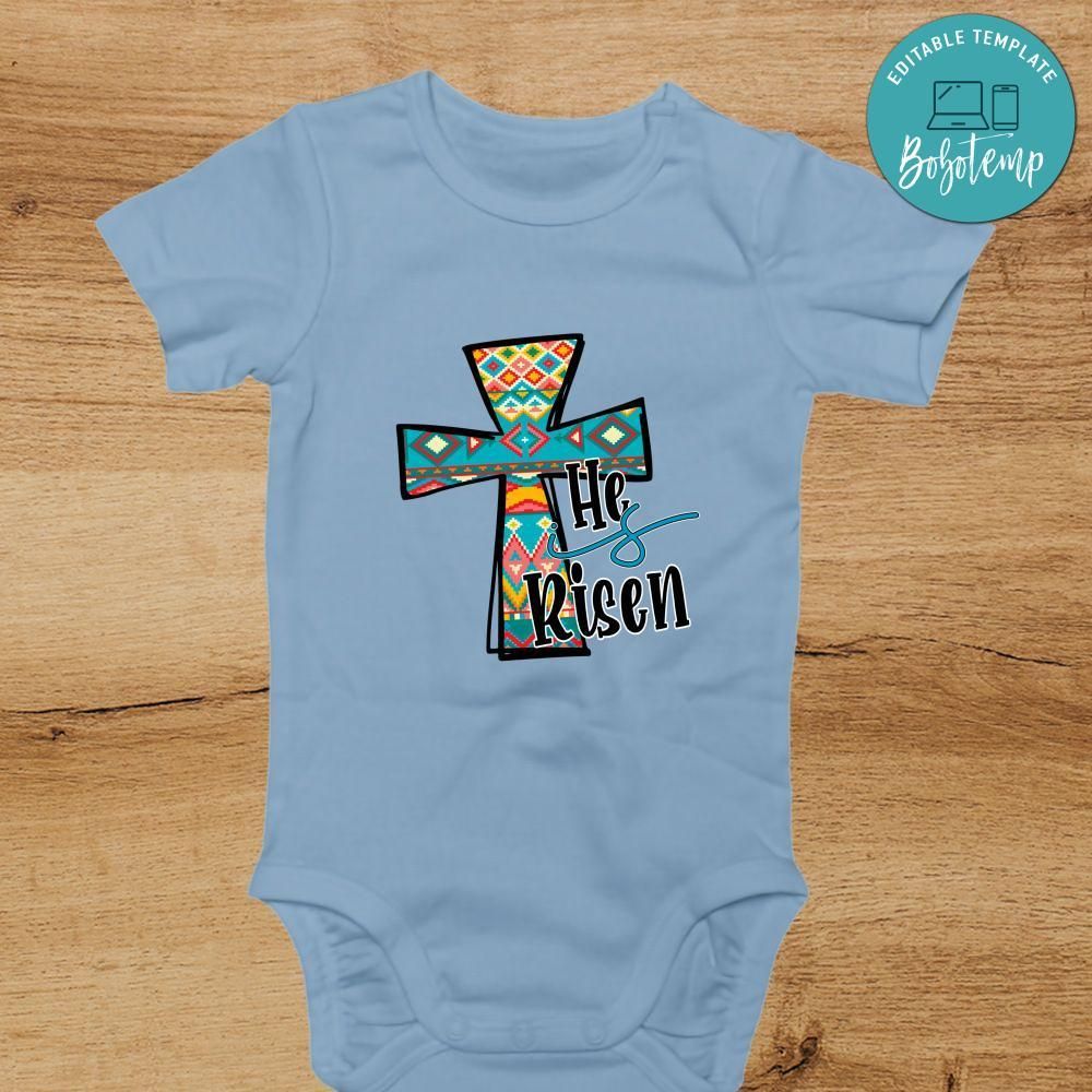He is Risen Christening Bodysuit