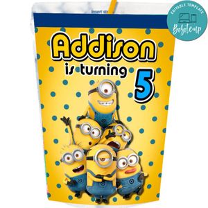 Minions Capri Sun Labels Digital File Printable Instant Download