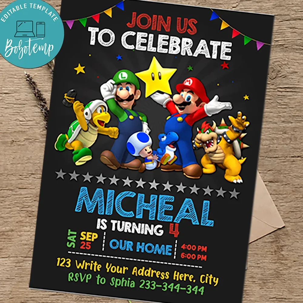 Free Printable Sonic The Hedgehog Invitation Template Sonic