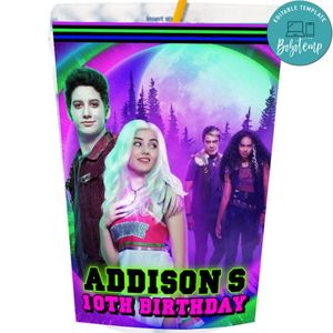 Disney Zombies 2 Capri Sun Labels Digital File Printable Instant Download