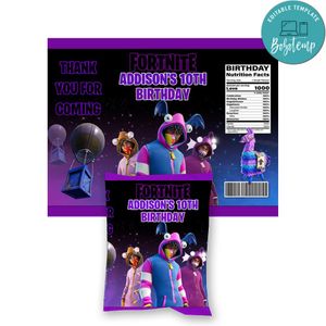 Gamer Birthday Chip Bag Digital File Instant Download