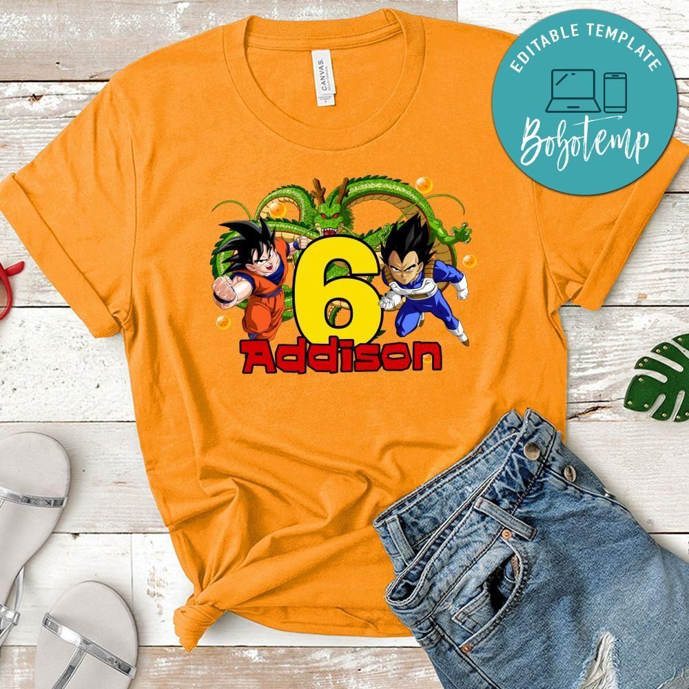 Custom Dragon Ball Z Birthday Shirt for Kid