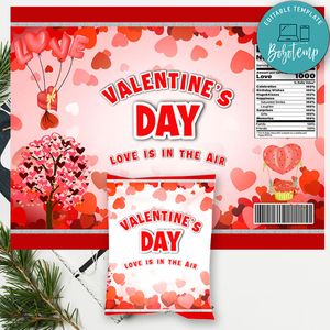 Valentine's Day Chip bag Labels Digital File Printable Instant Download