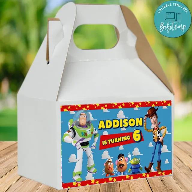 Toy Story Gable Boxes Label Template to Print at Home | Bobotemp