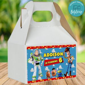 Toy Story Gable Boxes Label Template to Print at Home Instant Download