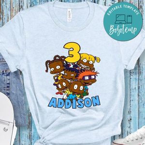 Custom African Americans Rugrats Birthday Shirt for Kid