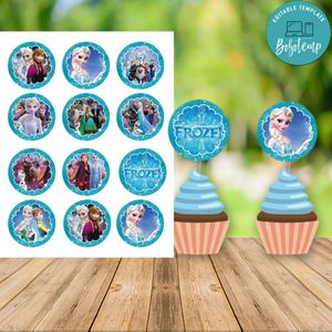 Frozen 2 Cupcake Topper Digital File Printable Instant Download