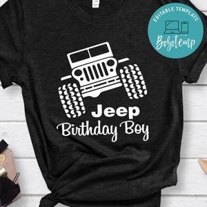 Jeep Birthday Boy Custom Name PNG file template