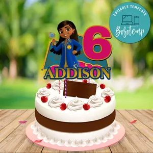Mira Royal Detective Birthday Cake Topper Template Printable Diy Bobotemp