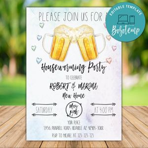 Printable Housewarming Party Invitation Template Instant Download