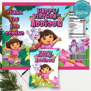 Dora Chip Bag Digital File Printable Instant Download