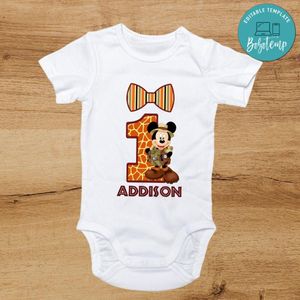 Mickey Safari First Birthday PNG file template