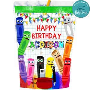 Baby First Color Crew Capri Sun Labels Digital File Printable Instant Download