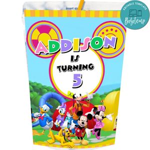 Minnie Mouse Clubhouse Capri Sun Labels Digital File Printable Instant Download