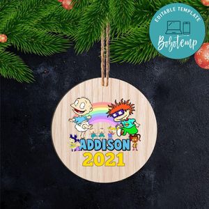 Rugrats Christmas Wood Ornament Gift