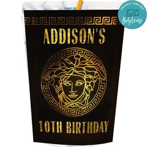 Versace Capri Sun Labels Digital File Printable Instant Download