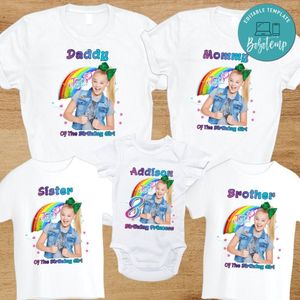 JoJo Siwa Birthday Family Matching Party Shirts for Girl