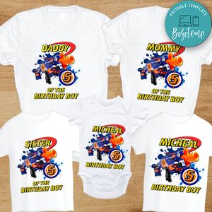 Gun Birthday Party PNG file template