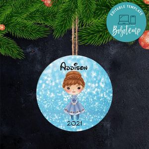 Anna Disney Frozen 2 Christmas Wood Ornament Gift