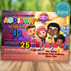 Editable Motown Magic Birthday Flyer Instant Download