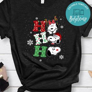 HO HO HO Snoopy Christmas Shirt for Kids