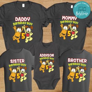 Garfield and odie Birthday Family Trip Vacation PNG file template