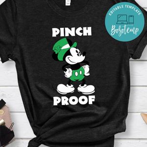St Patrick's Day Mickey Pinch Proof shamrock PNG file template
