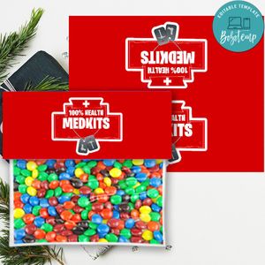 Medkit Treat Bag topper Birthday Digital File Printable Instant Download