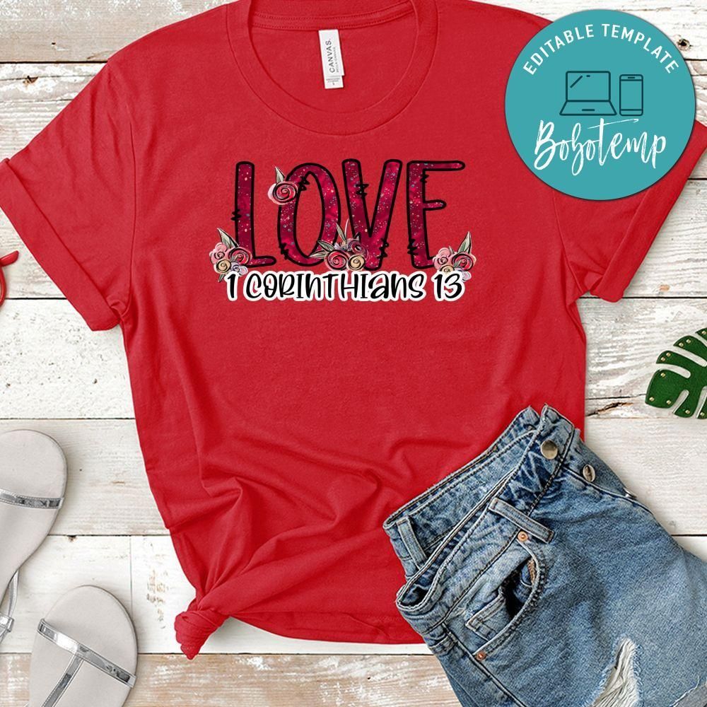 Love 1 Corinthians 13 Valentines Day PNG file template