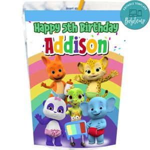 Word Party Capri Sun Labels Digital File Printable Instant Download