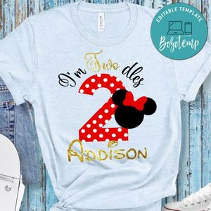 I'm Twodles Minnie Mouse Birthday PNG file template