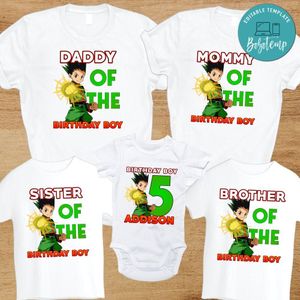 Hunter x family birthday party PNG file template