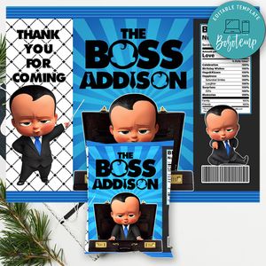 America African Baby Boss Birthday Chip Bag Digital File Printable Instant Download